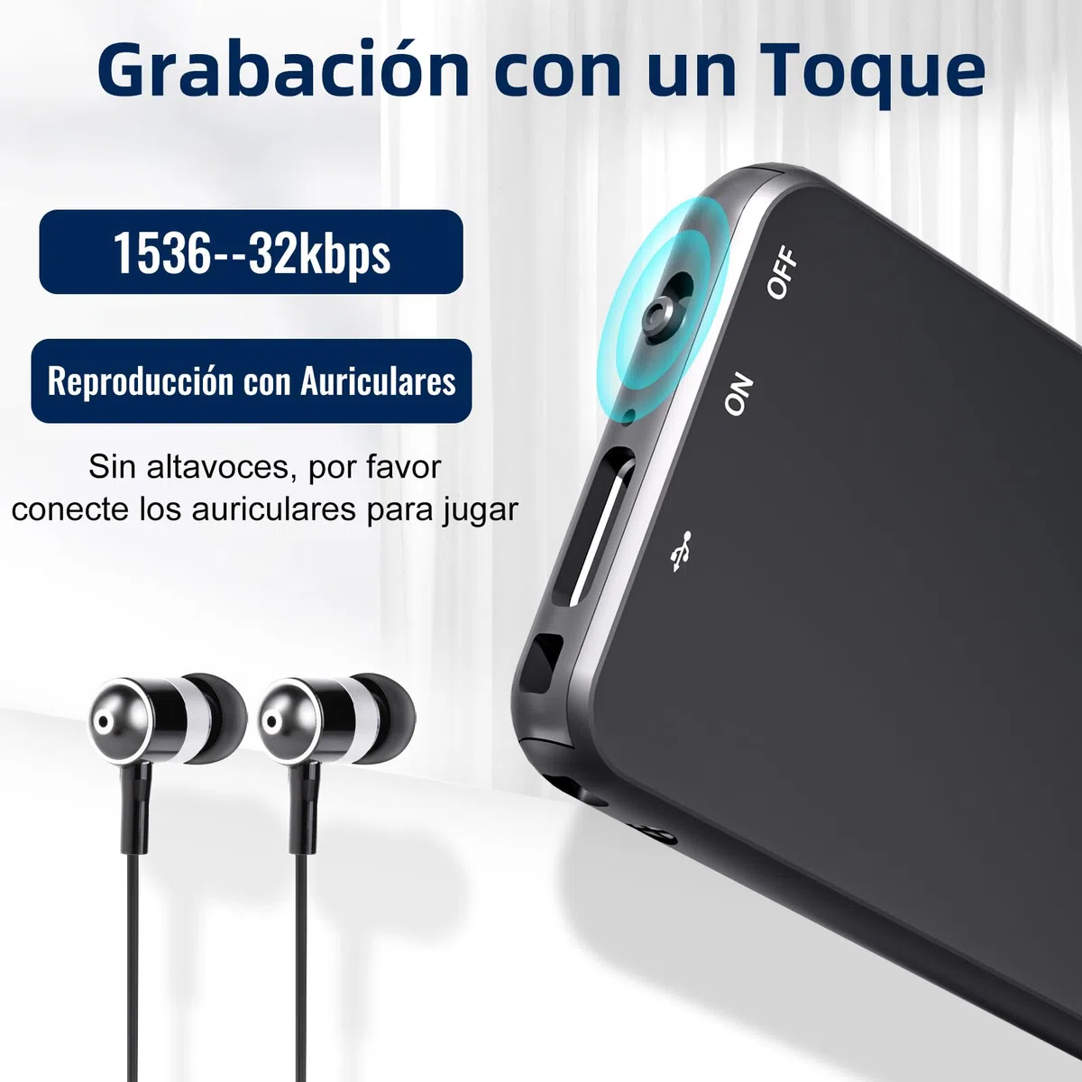 Grabadora de Voz, Vandlion HD Grabadora con Reducción de Ruido, USB C Mini Grabadora Digital con 40 Horas de Grabación para Reuniones Entrevistas Conferencias Clase