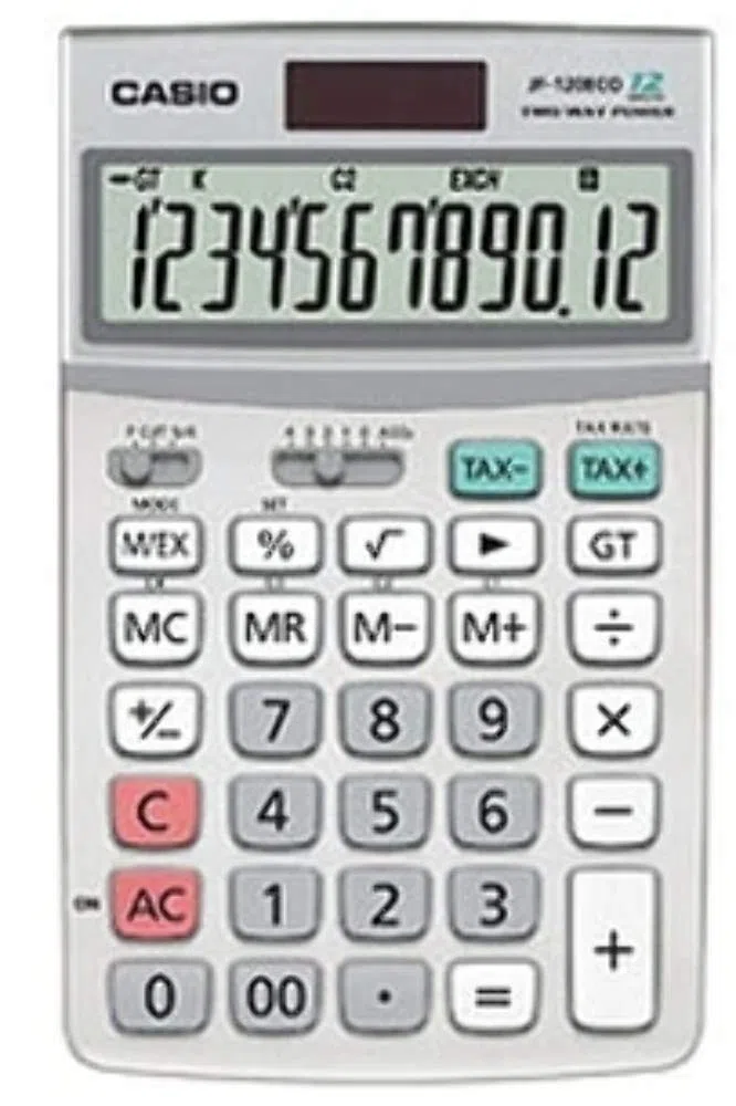Casio JF12ECO - Calculadora de sobremesa de 12 dígitos