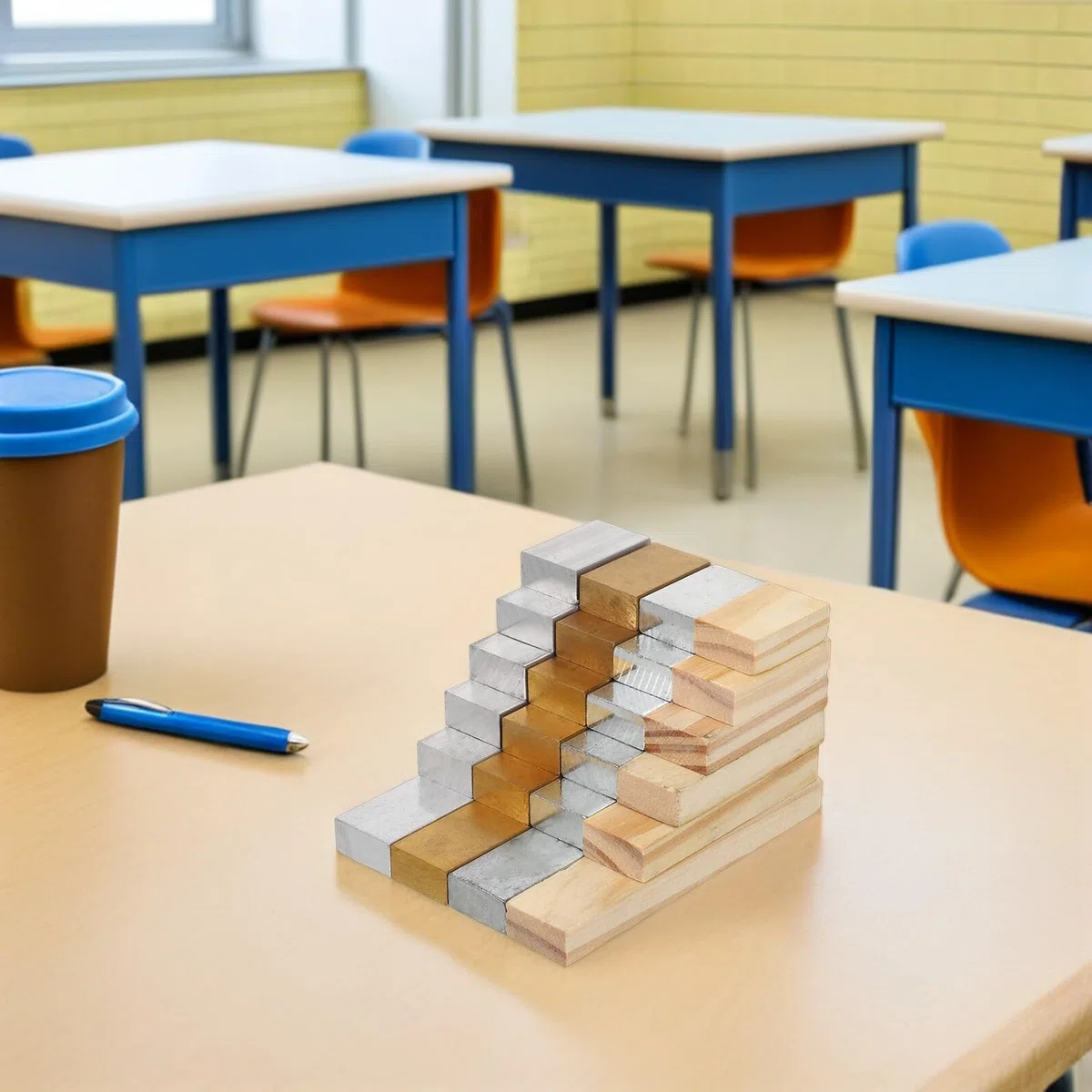 Healeved 24piezas Bloques de Densidad de Material Científico Aula Laboratorio de Ciencias y Escuelas Kit de Medición de Densidad para Estudiantes y Profesores de Física