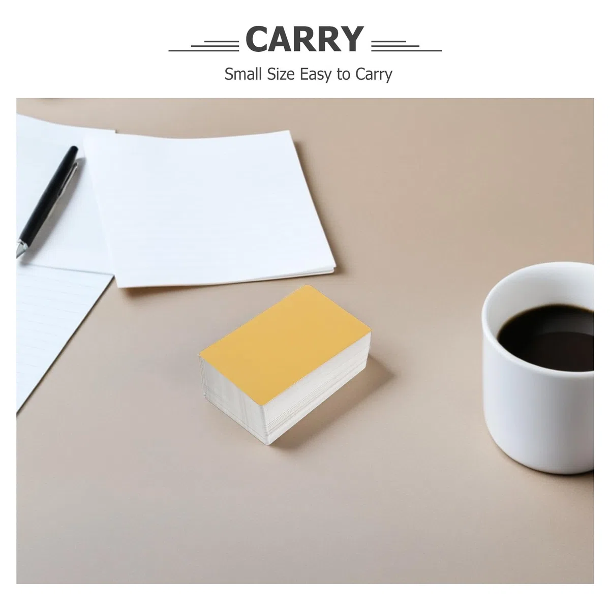 DOITOOL 200 Tarjetas de Visita Metálicas Dorado Acabado Duradero y Lienzo en Blanco para Grabado, Ideales para Diversas Ocasiones y Presentaciones de Negocios