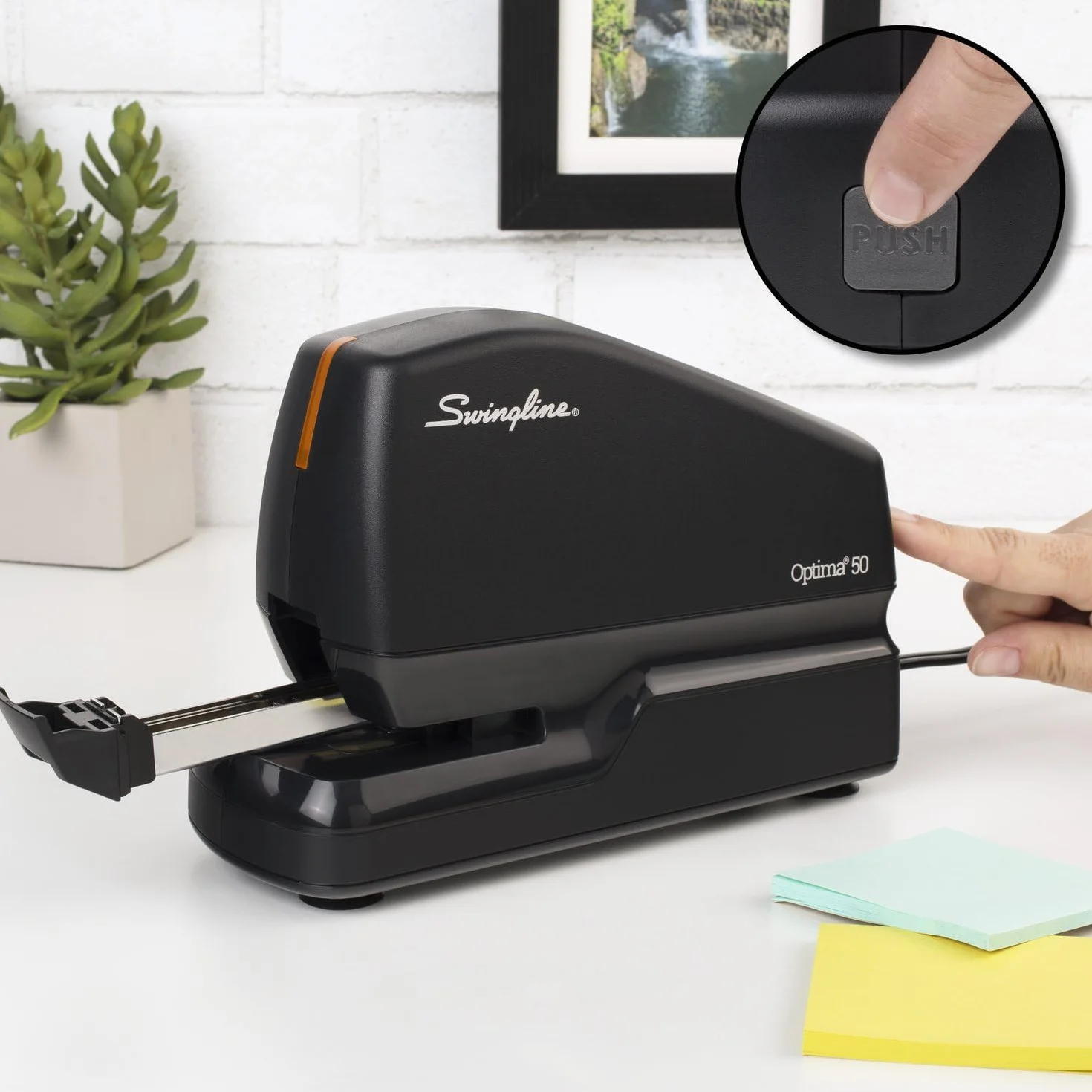 Swingline S7048209 - Optima 45, color: Negro, Plata