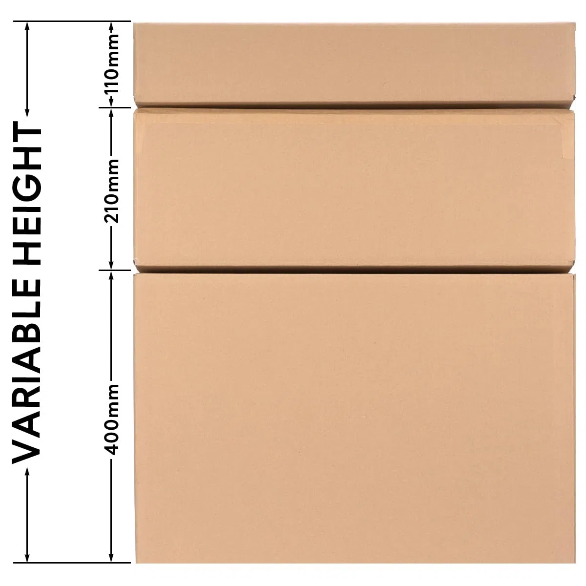 verpacking Caja de cartón plegable con orificios para agarrar, 600 x 400 x 400 mm, 2 ondulaciones, eje BC KK 107G (dimensiones interiores 585 x 385 x 380 mm), 10 unidades