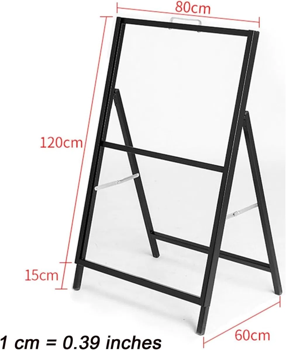 Soporte for Carteles, Vista Horizontal, Tablero de pavimento Lateral, Soporte Plegable for anuncios, Estante publicitario Soporte para Carteles