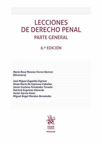 Lecciones de Derecho Penal Parte General 6ª Edición (Manuales de Derecho Penal)