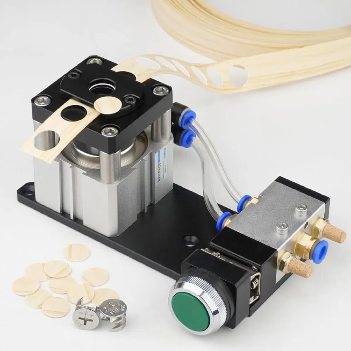 Máquina Canteadora, Perforadora De Cantos, Punzonadora De Cantos De Aleación De Aluminio De 8 Mm Y 15 Mm, Presión De Aire De 0,4 A 0,6 Mpa, Diámetro Del Tubo De Entrada De 8 Mm, Para Proyectos De