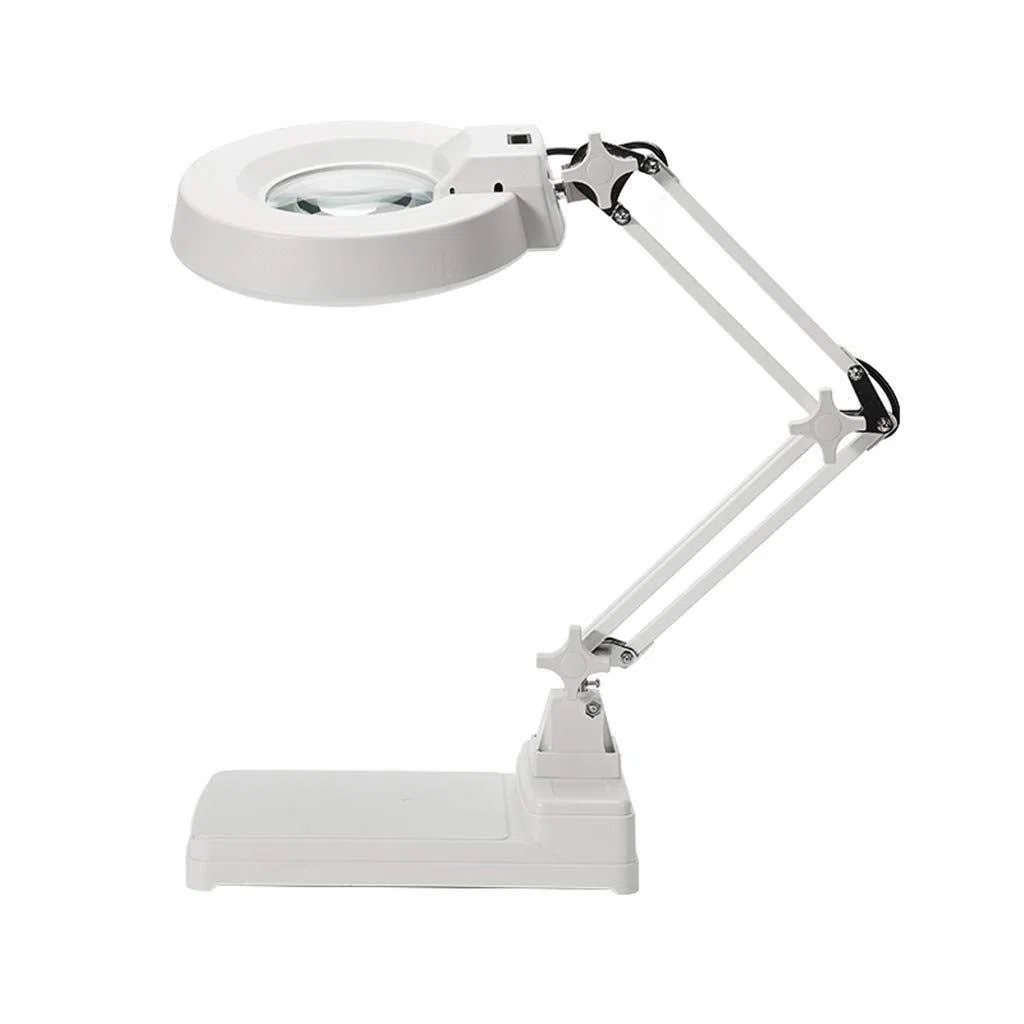 Lupa de Pantalla Lupa de Escritorio Lupa de sobremesa de Alta definición HD Stent de Acero Inoxidable con Lente óptica Ligera Lupa con luz LED