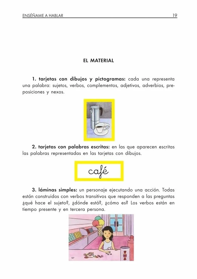 Enséñame a hablar / Editorial GEU / Aprendizaje del lenguaje / Mejora la comprensión / Con tarjetas ilustradas