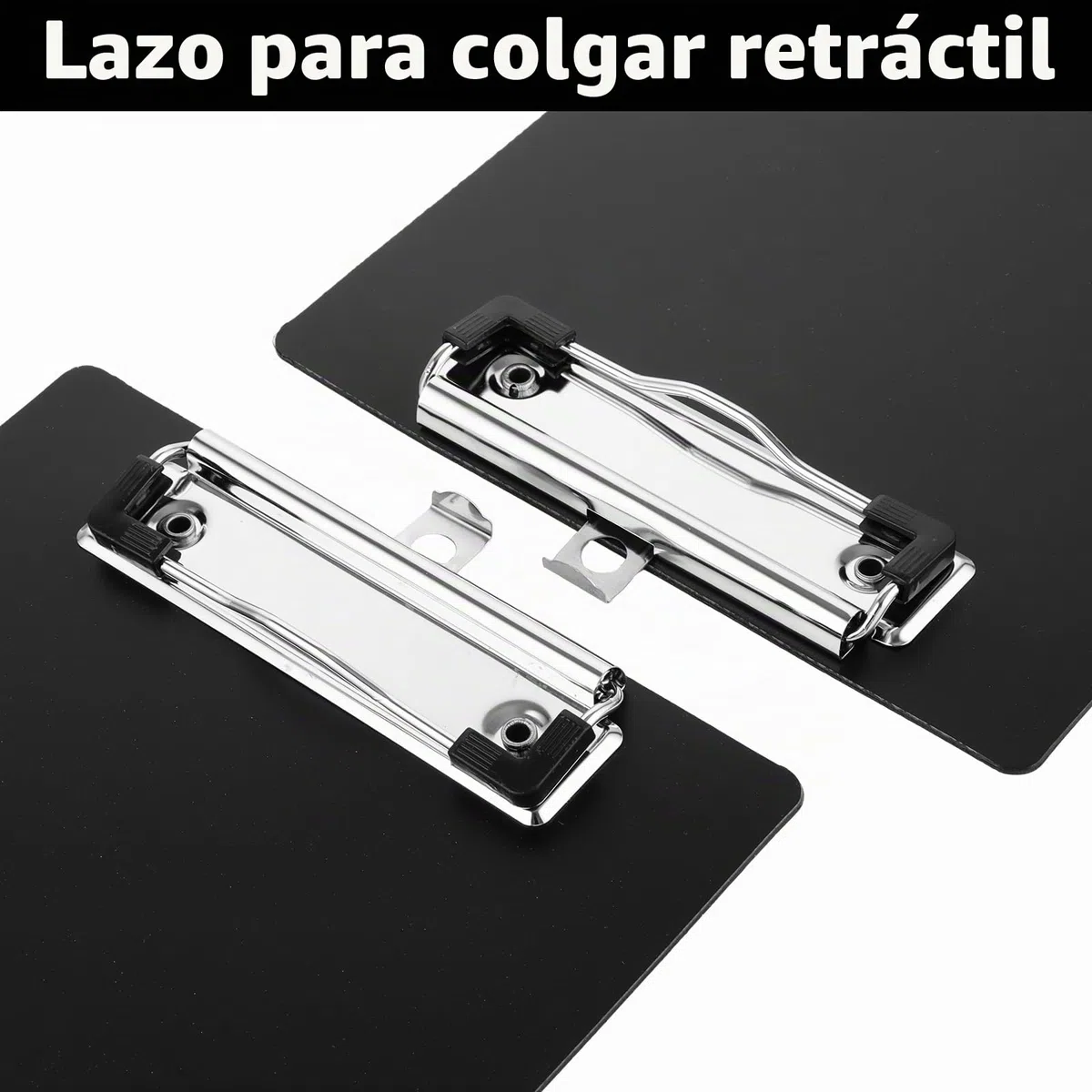 10 Piezas Portapapeles A5 de Plastico Negro, Portapapeles con Pinza A5 de Metal, Tablero de Escritura 15 x 22,4 cm para Escuela, Oficina, Casa y Formularios