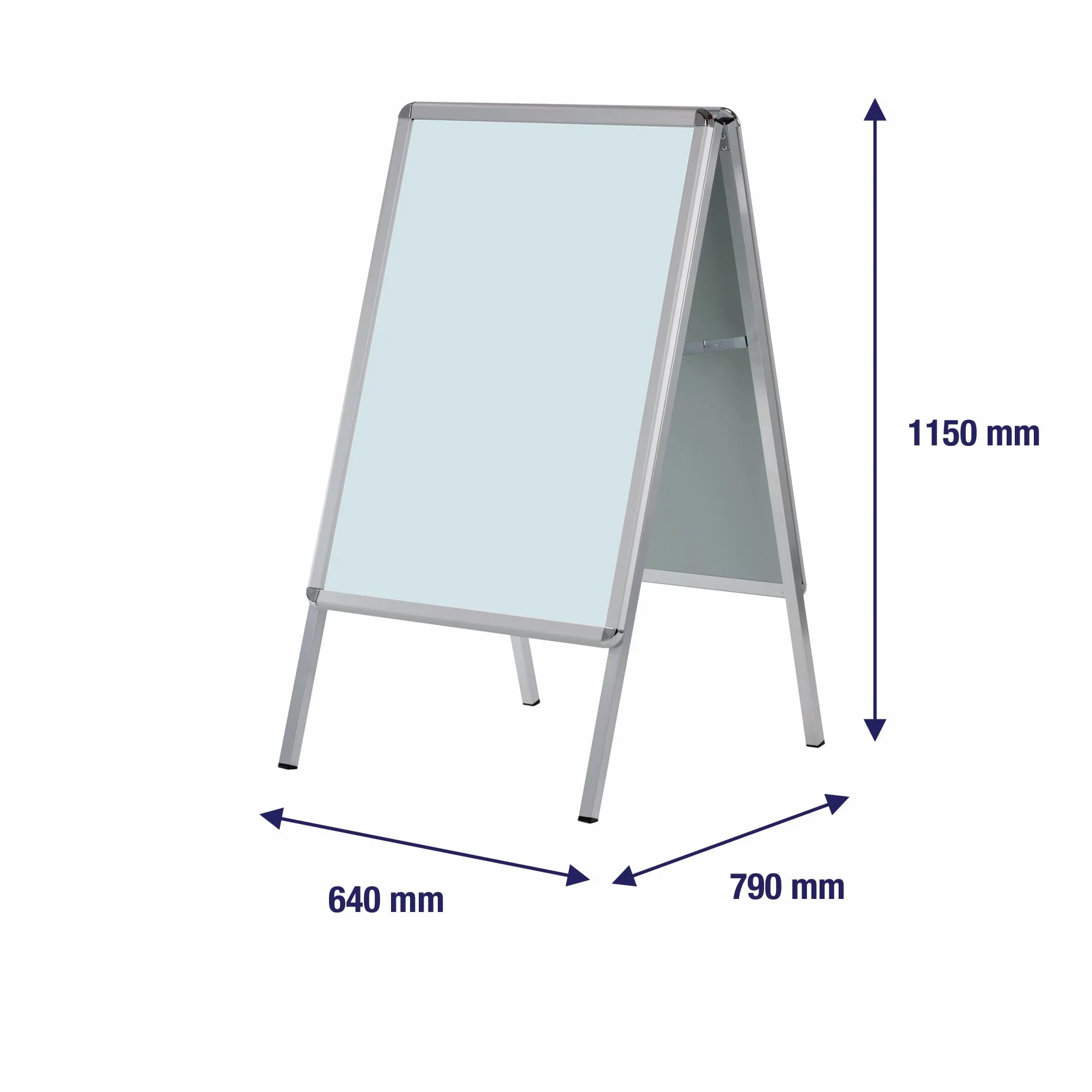 Franken A-Board Poster Frame - Tablero A1 para indicadores, plateado
