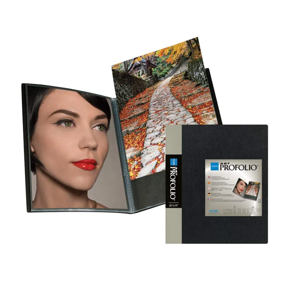 Itoya Original Art Profolio Storage/Display Book, 6-Page Art Size, 8.5 X 11 inches, Black (IA12-8-6)