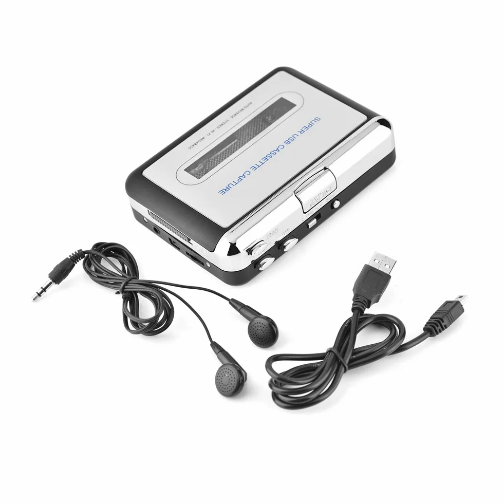 Cassette to MP3 Converter- Cassette Player USB Cassette Tape to PC MP3 CD Converter Capture, Cassette Recorder with Headphones, Fácil de Usar