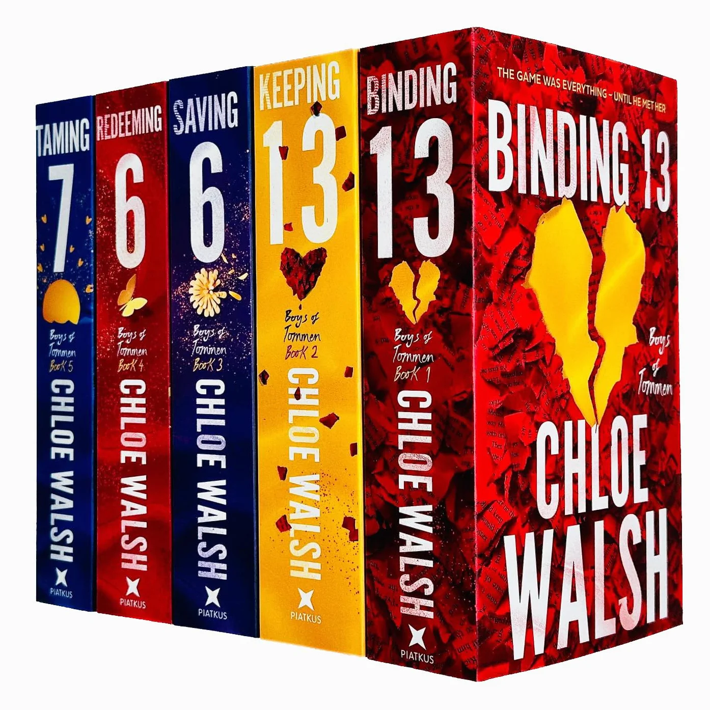 Foblit ltd Colección de libros Boys of Tommen Serie 5 de Chloe Walsh (Encuadernación 13, Conservación de 13, Ahorro 6, Redención 6 y Doma 7)