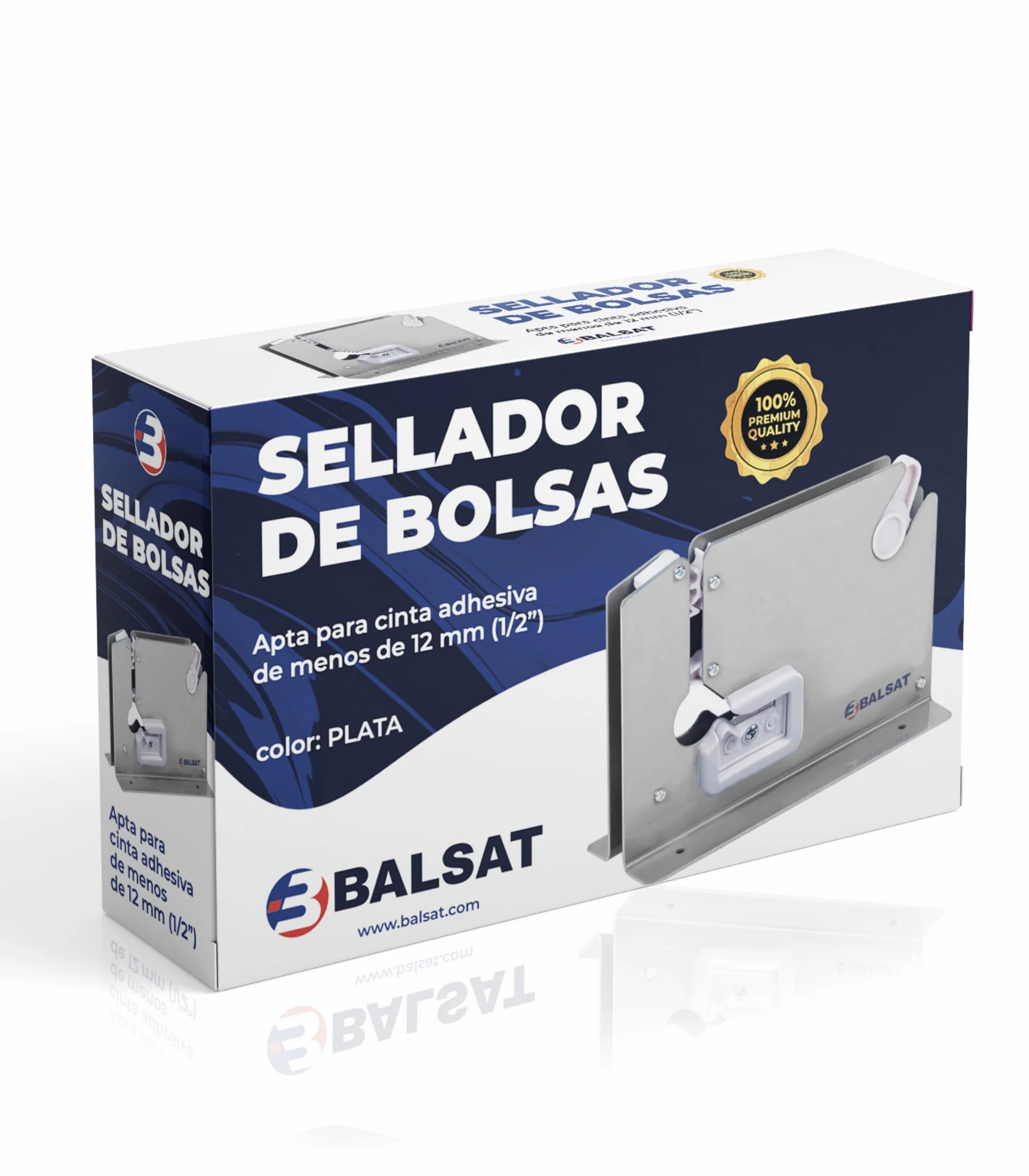BALSAT Maquina Cierra Bolsas Precintadora Bolsas Inoxidable + 6 Rollos Rojos