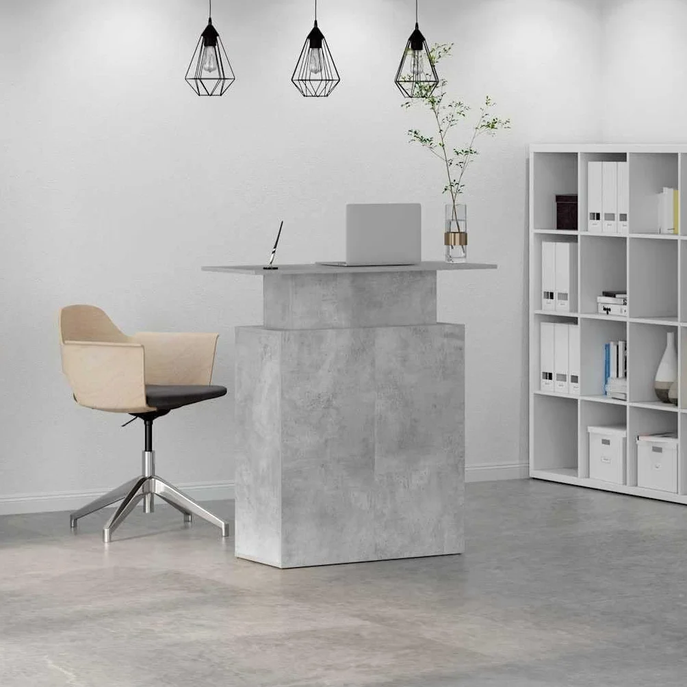 Mostrador de recepción Gris hormigón 100x40x104 cm