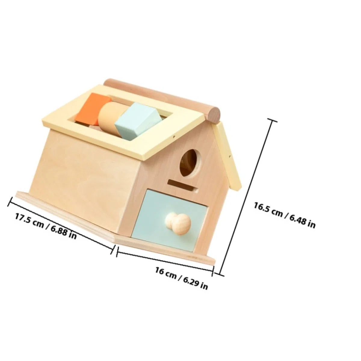 SUPVOX Juguete Educativo Montessori para Niños de 1 a 3 Años, Caja de Madera para Concentración y Entrenamiento Lógico en Educación Temprana