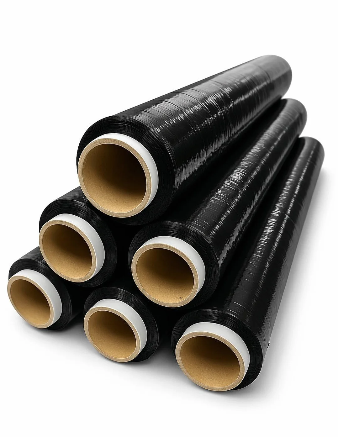 JARDIN202 - Film para Embalar Industrial, Manual, Mudanzas y Envios | Retractil | Negro | 50cm x 200 Metros | Pack 6 Rollos
