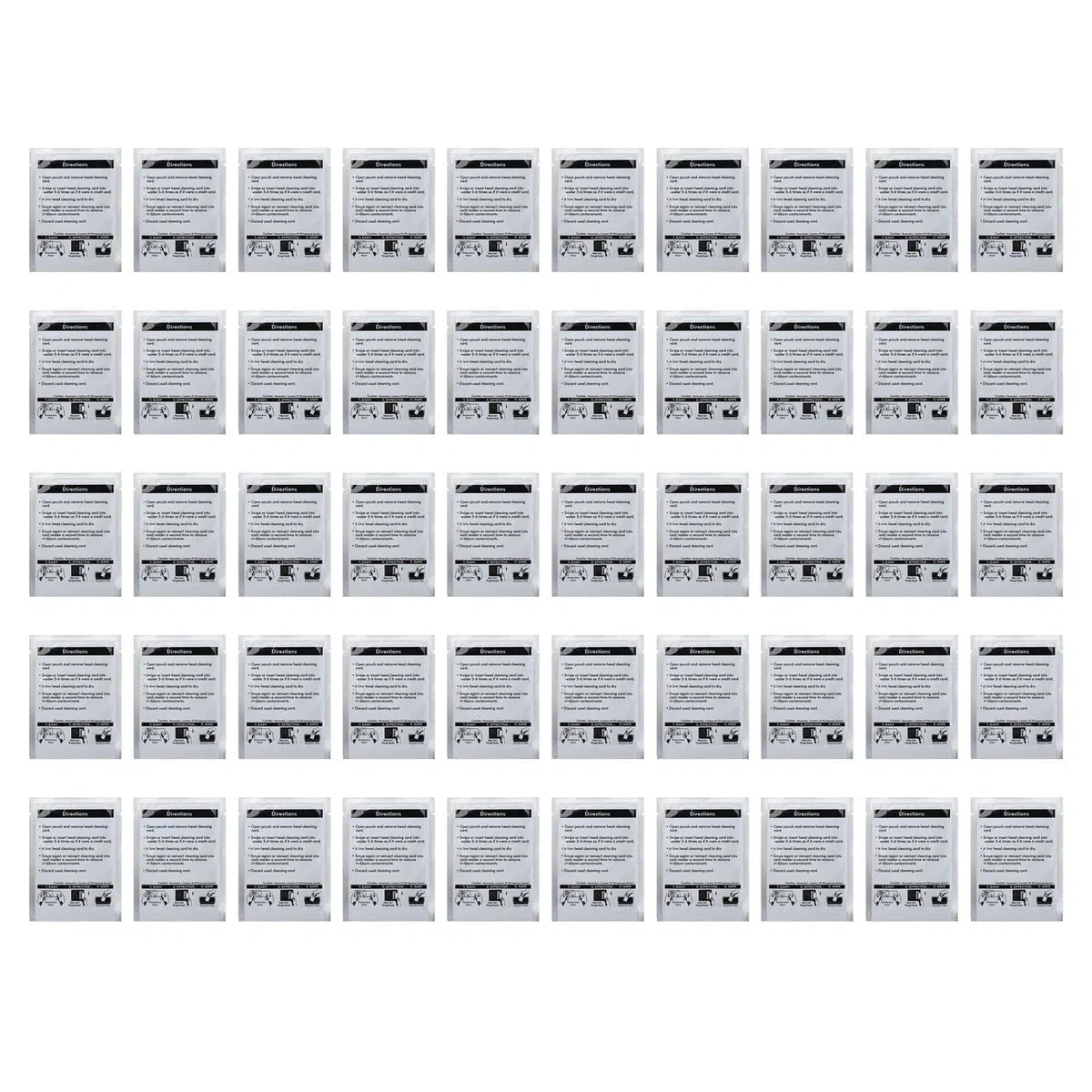 Limpiador de Lectores de Tarjetas de Crédito, Tarjetas de Limpieza de Terminales Deslizantes POS, 50 Unidades, Empaquetadas Individualmente, Amplias Aplicaciones para Cajeros