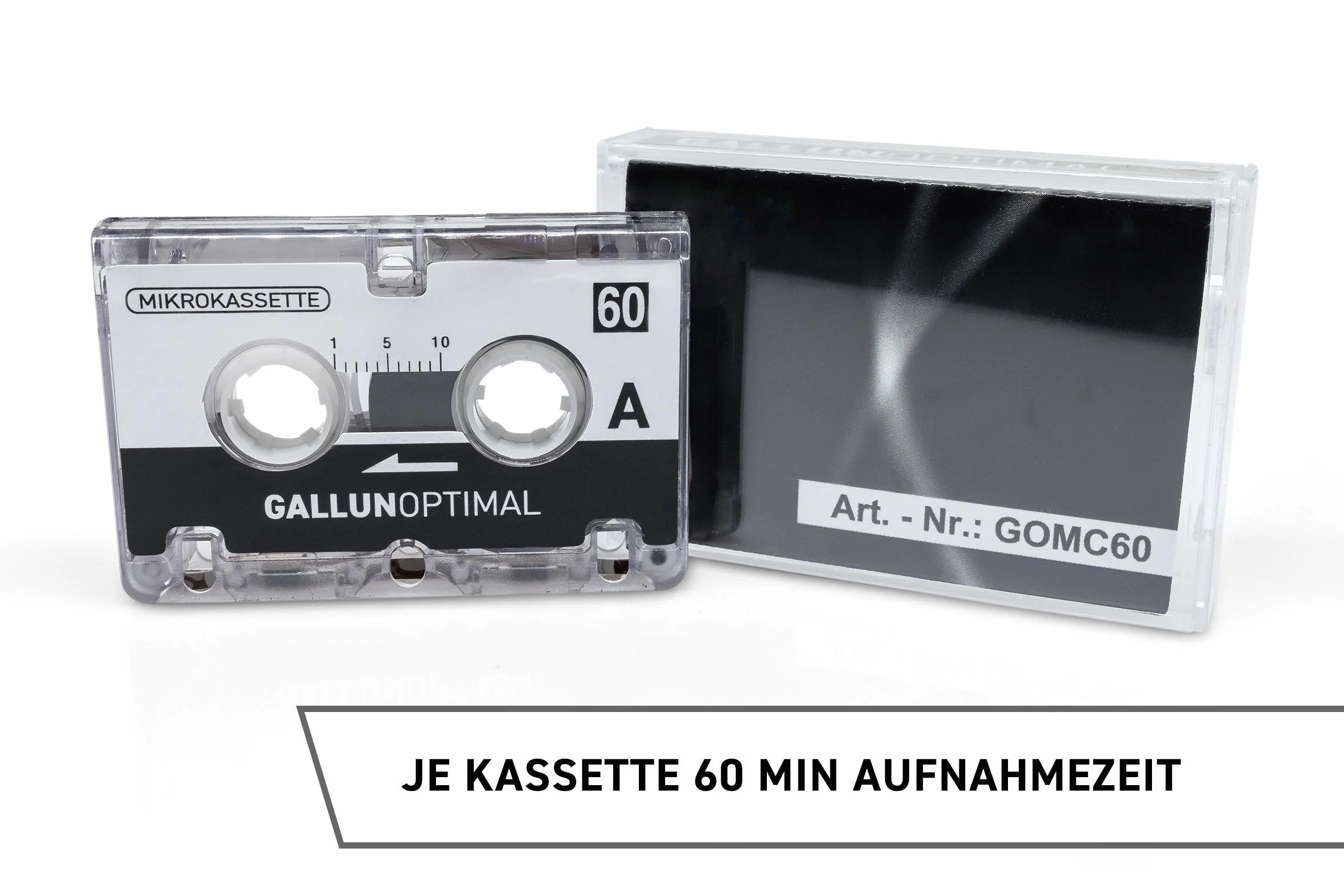 Microcasete MC60 para dictáfono, 3 Unidades, Caja para grabadora de voz