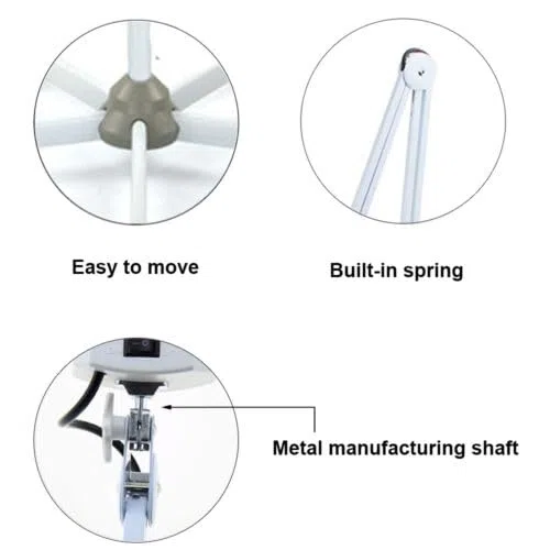 8 lupas con luz y soporte, lámpara de lupa LED, incluye abrazadera y base de ruedas, lámpara de escritorio fría, lámpara LED para lupa, lámpara de trabajo, lámpara de lupa para cuidado de belleza,