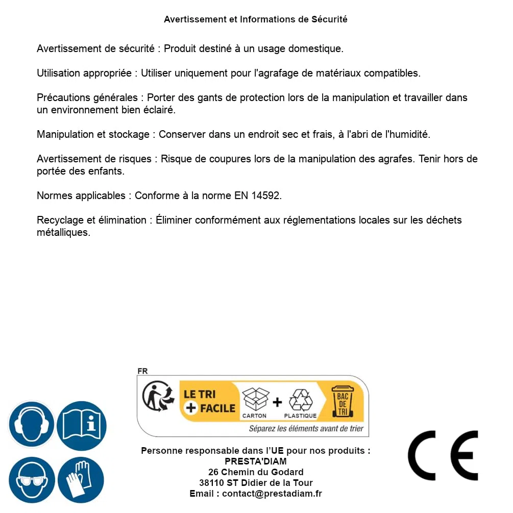 4 300 grapas galvanizadas Pb-08-11.3x8x0.55x1.25 mm - D-Work