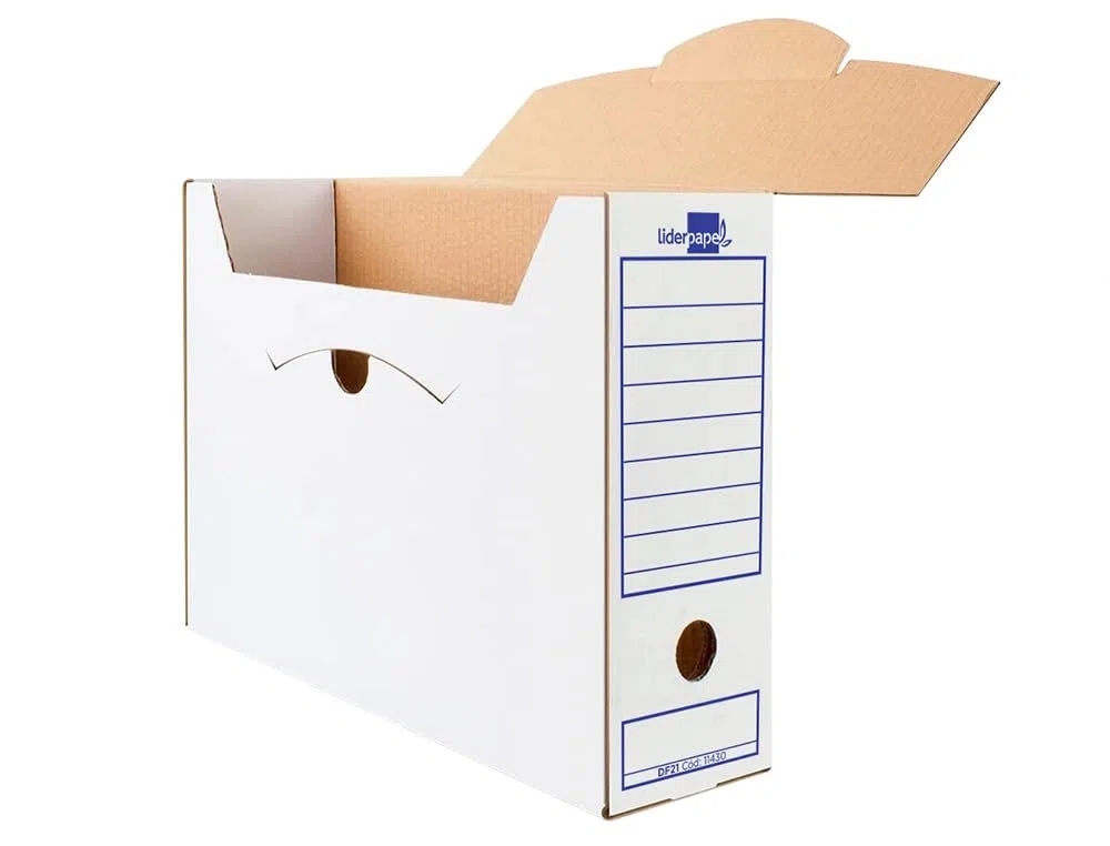 Archivo Definitivo Tamaño Folio Cartón 100% Reciclado de Fácil Montaje (Pack Ahorro 100 Unidades)