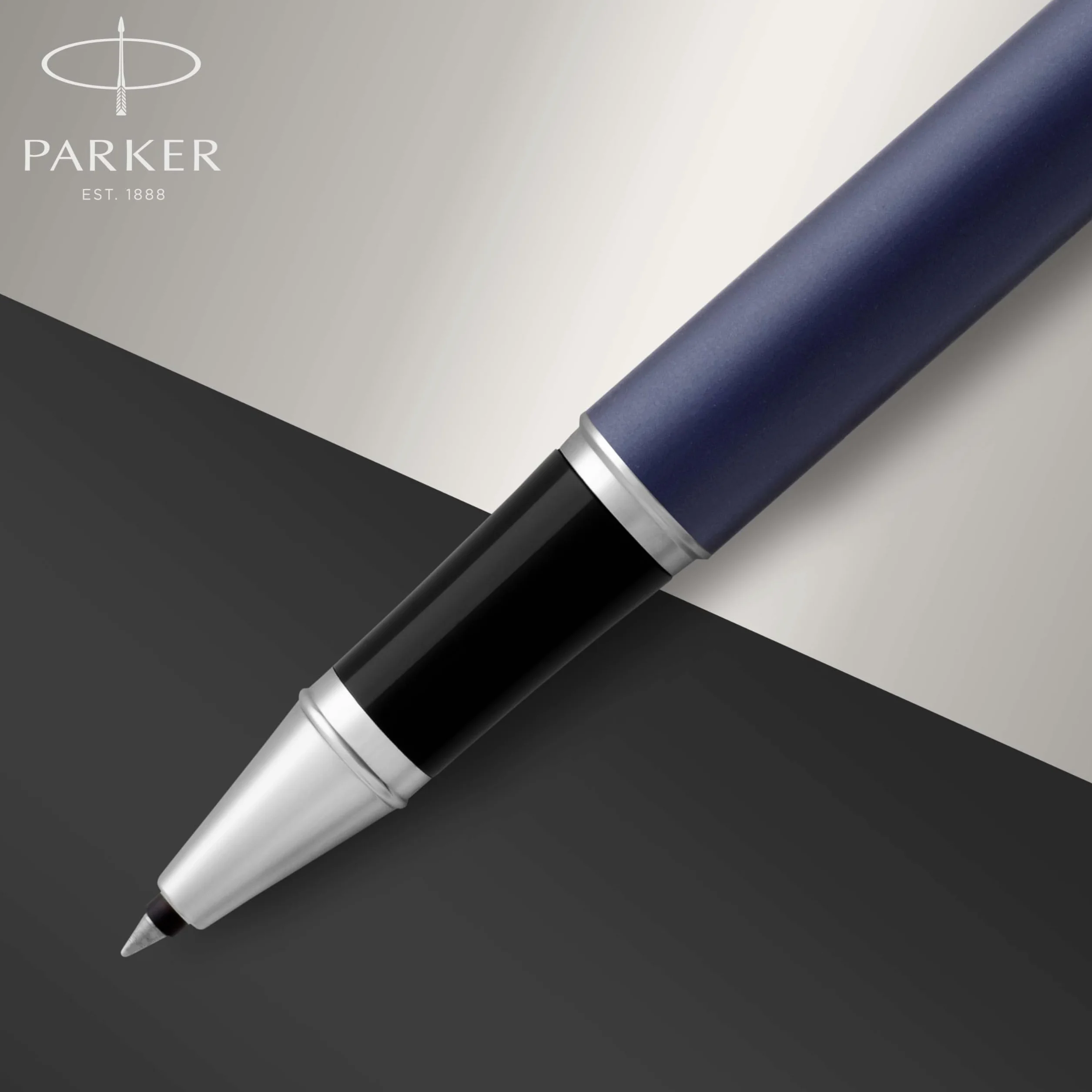 Parker IM Bolígrafo Roller | Punto fino | color azul mate | tinta negra | en estuche de regalo