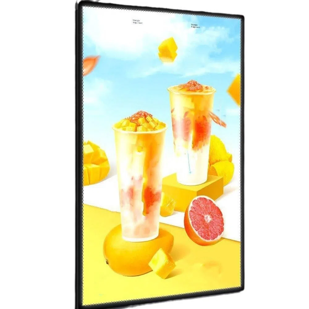 Caja de luz LED publicitaria, tablero de exhibición retroiluminado para montaje en pared o techo, soporte para letreros de menú para restaurantes, cines, minoristas y tiendas de comida para llevar (60