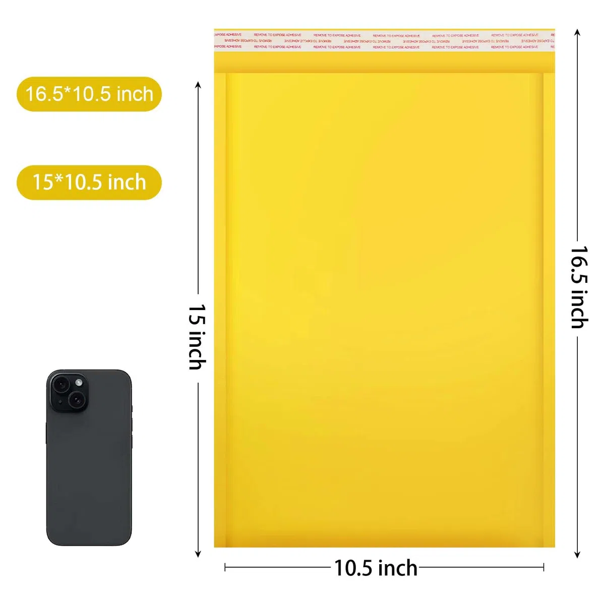 packbabol Sobres de papel kraft de burbujas de 10.5 x 15 pulgadas, paquete de 50 sobres de papel autosellantes para embalaje, sobres de fuerte adherencia, bolsas de envío acolchadas impermeables,