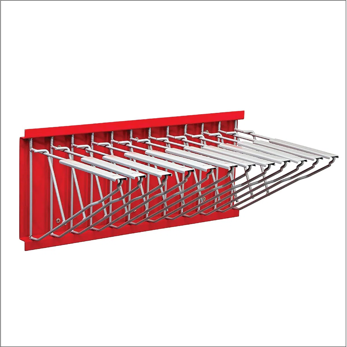 AdirOffice Pivot - Soporte de pared con perchas para impresiones azules (rojo)