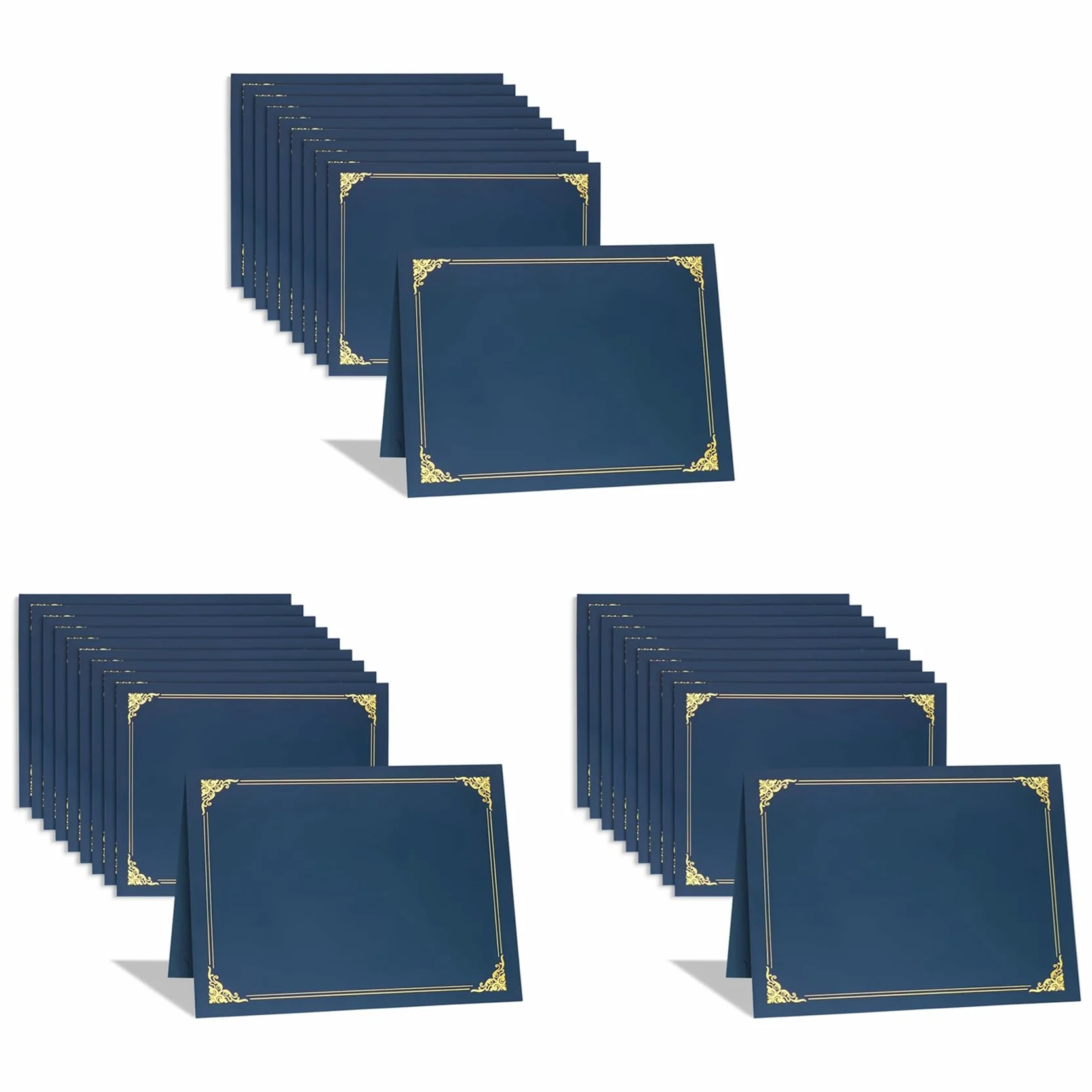 SAROAD Fundas para certificados, 30 paquetes de fundas de diploma, con borde dorado para cartas de tamaño 8,5 x 11