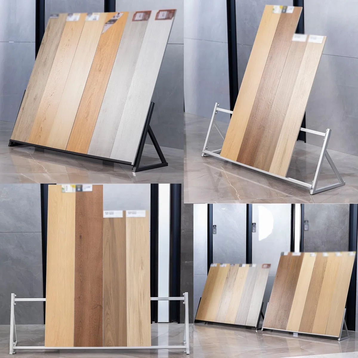Expositor De Muestras De Azulejos, Expositor De Azulejos De Suelo, Soporte De Muestra De Metal Y Cerámica, For Azulejos, Piedra Y Materiales De Construcción(Black,120x30x40cm)