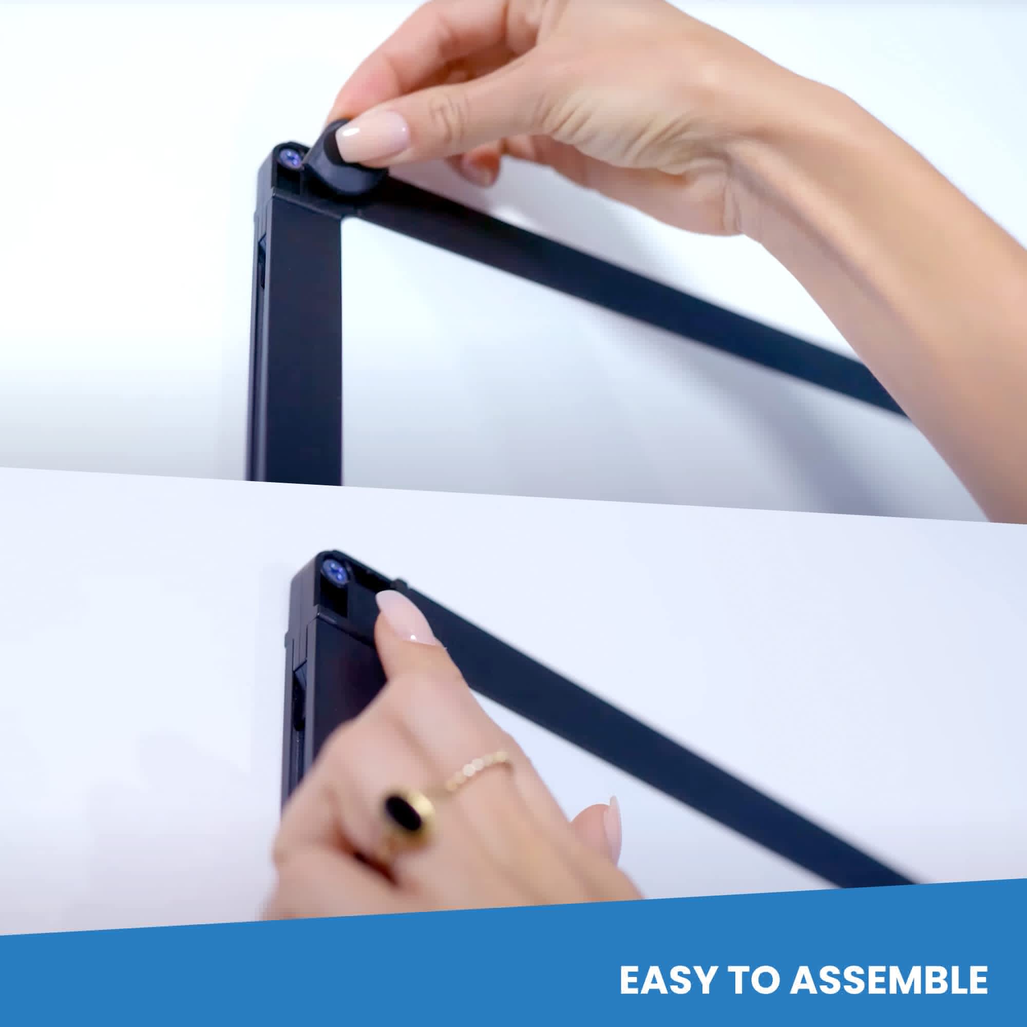 IVOL Eco Pizarra blanca magnética de 80 x 110 cm con marco negro, pizarra blanca magnética y pizarra magnética grande, pared magnética con bandeja para rotuladores, lavable para oficina, escuela