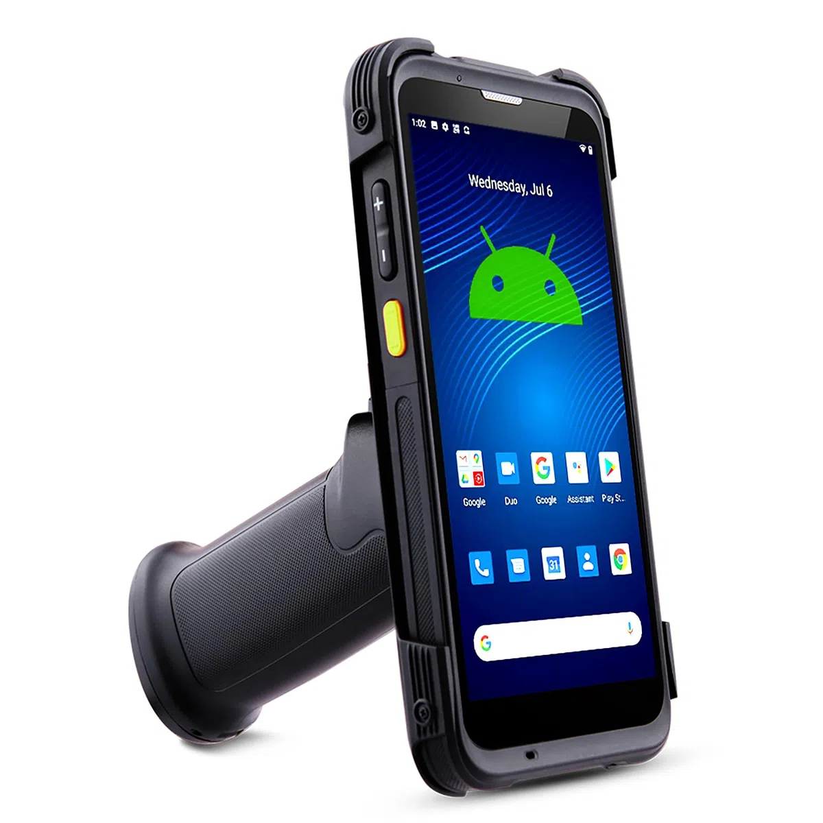 PDART66 - Escáner de código de barras de mano Android 13 con agarre de pistola, motor Zebra SE4710 equipado, computadora móvil PDA resistente HD de 5.5 pulgadas, NFC Wi-Fi 6 QC3.0 GPS 1D/2D/QR