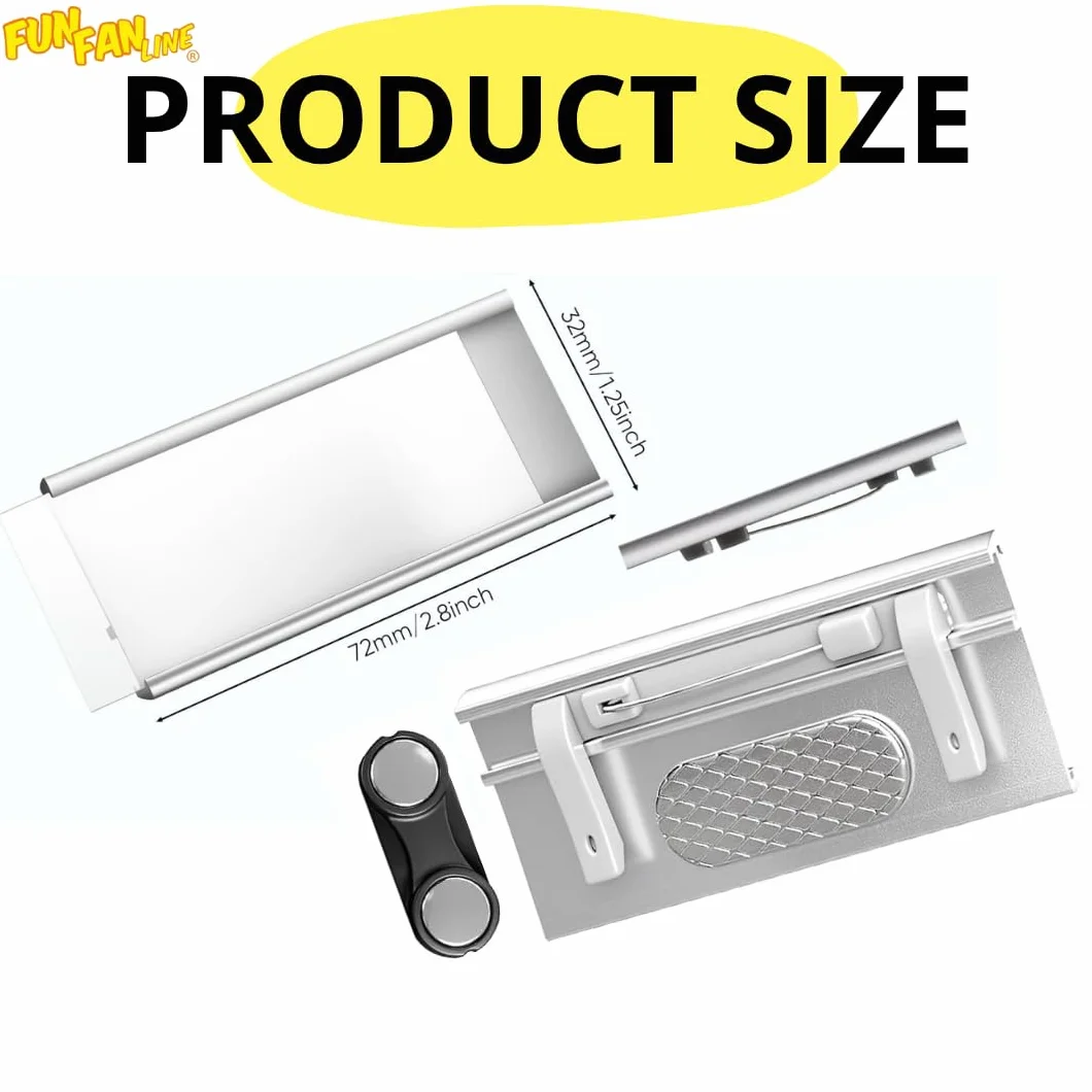 Set de 20 Identificadores Magnéticos personalizables 3 en 1 (72x32mm). Ideal para trabajo. Identificador de Trabajo con Nombre Personalizable Magnético. Plateado