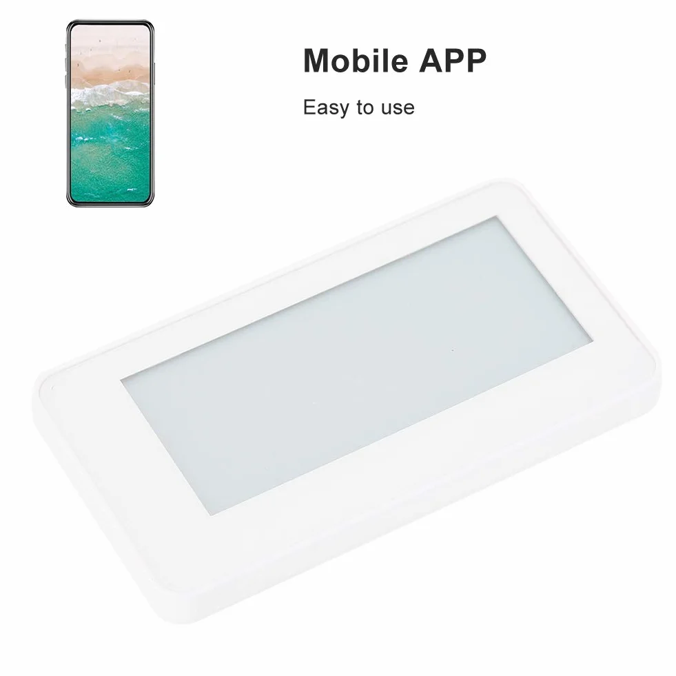 Pantalla de papel electrónico NFC pasivo de 2,9 pulgadas, pantalla de tinta electrónica en negro con función NFC, funcionamiento de aplicación móvil, transmisión inalámbrica, para supermercados