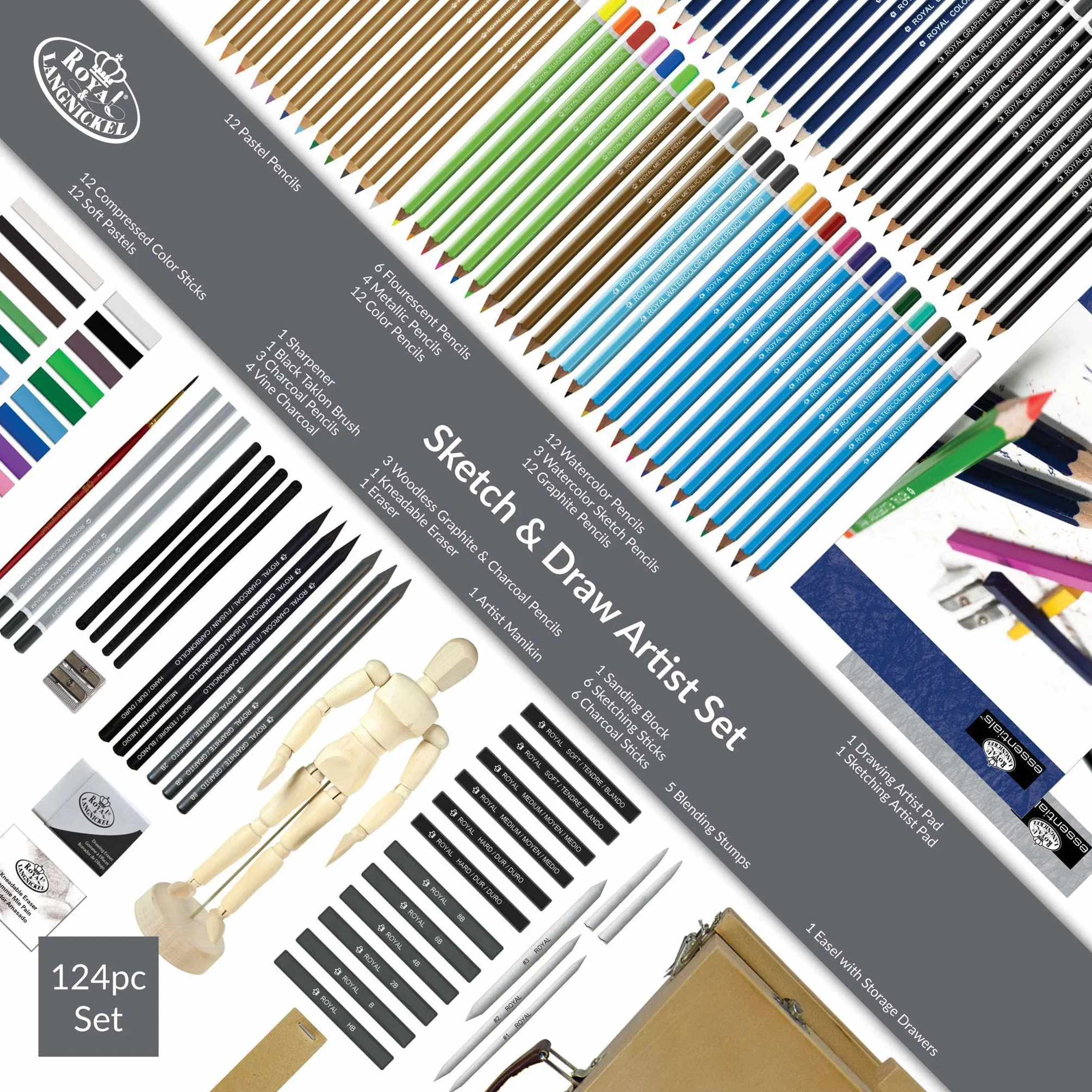 Royal & Langnickel REA6250 Kit de dibujo con caballete