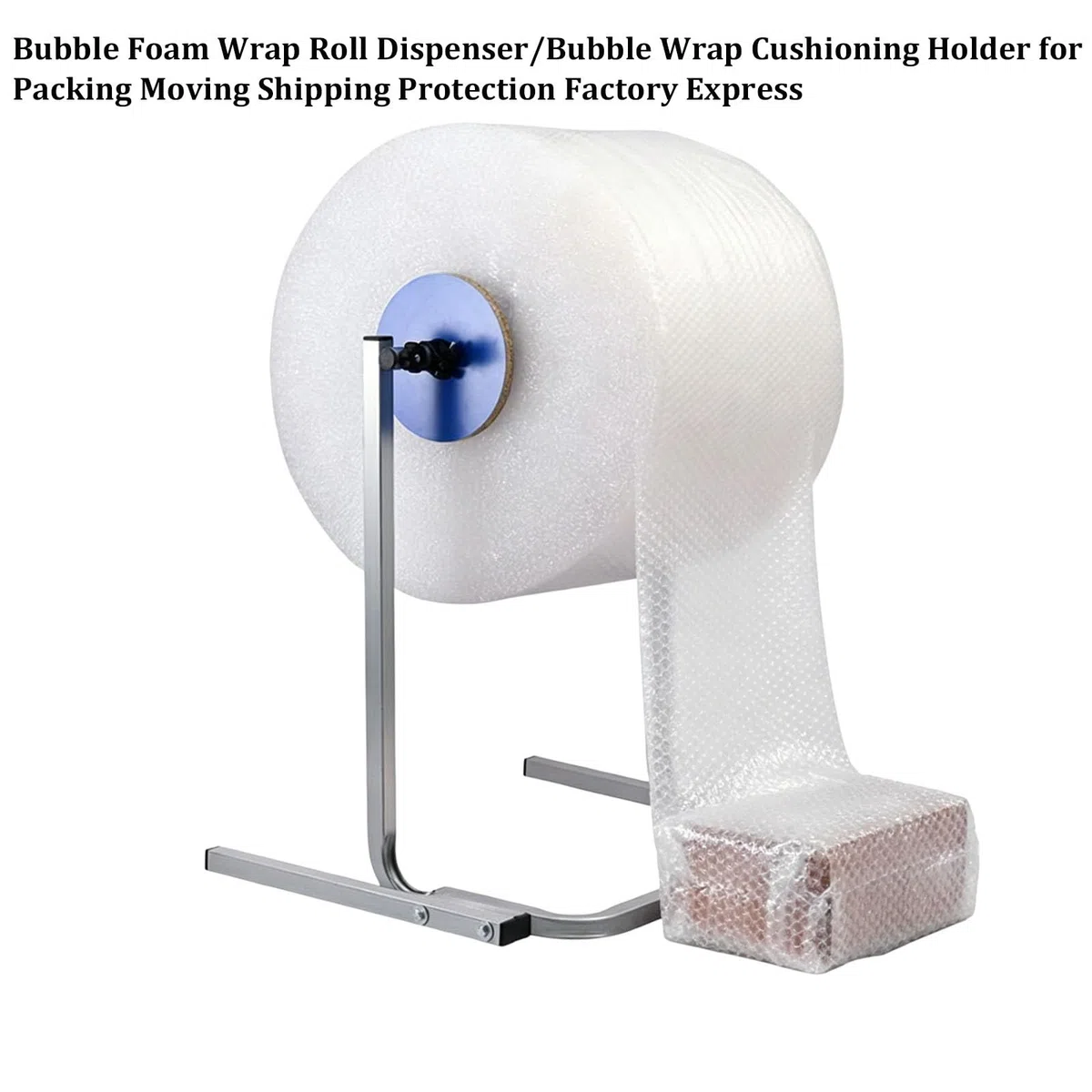 Dispensador de papel de burbujas, soporte vertical acolchado para embalaje, mudanza y protección de envío, dispensador de rollo de espuma (40 cm) para un uso fácil