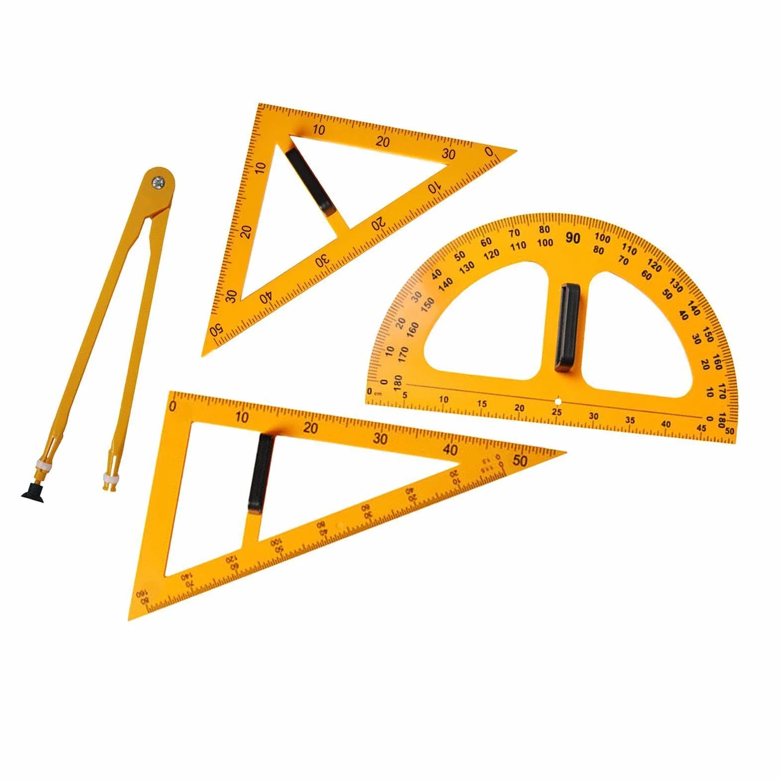 Regla multifunción para matemáticas y geometría, material didáctico de gran tamaño para dibujar lecciones de matemáticas, útiles para profesores, herramienta de