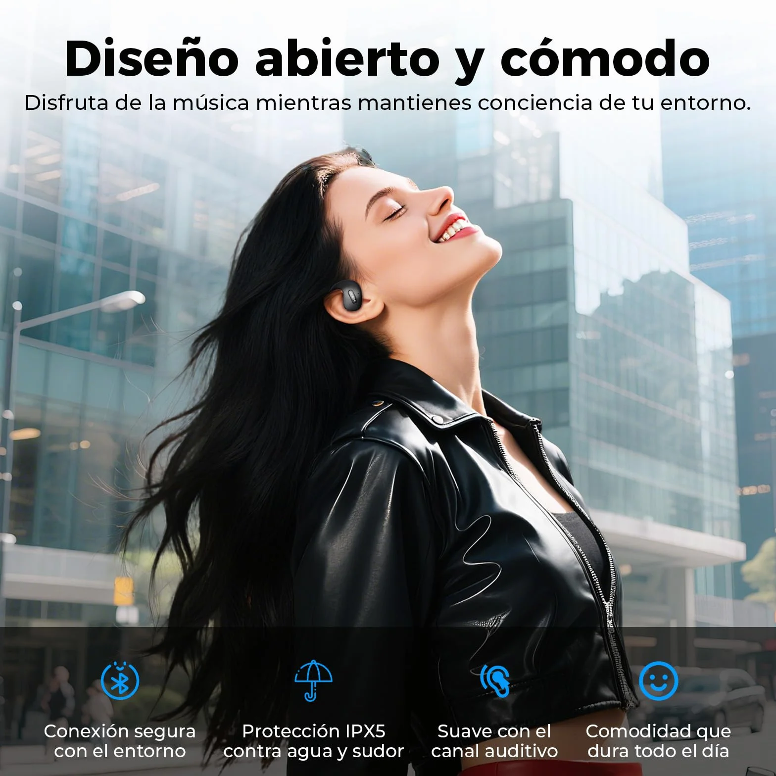 MINISO X15PRO AI Auriculares Traductores, Traductor Instantaneo de Voz 3 en 1 en Tiempo Real en 134 Idiomas con App, Compatible con iOS y Android, Negro