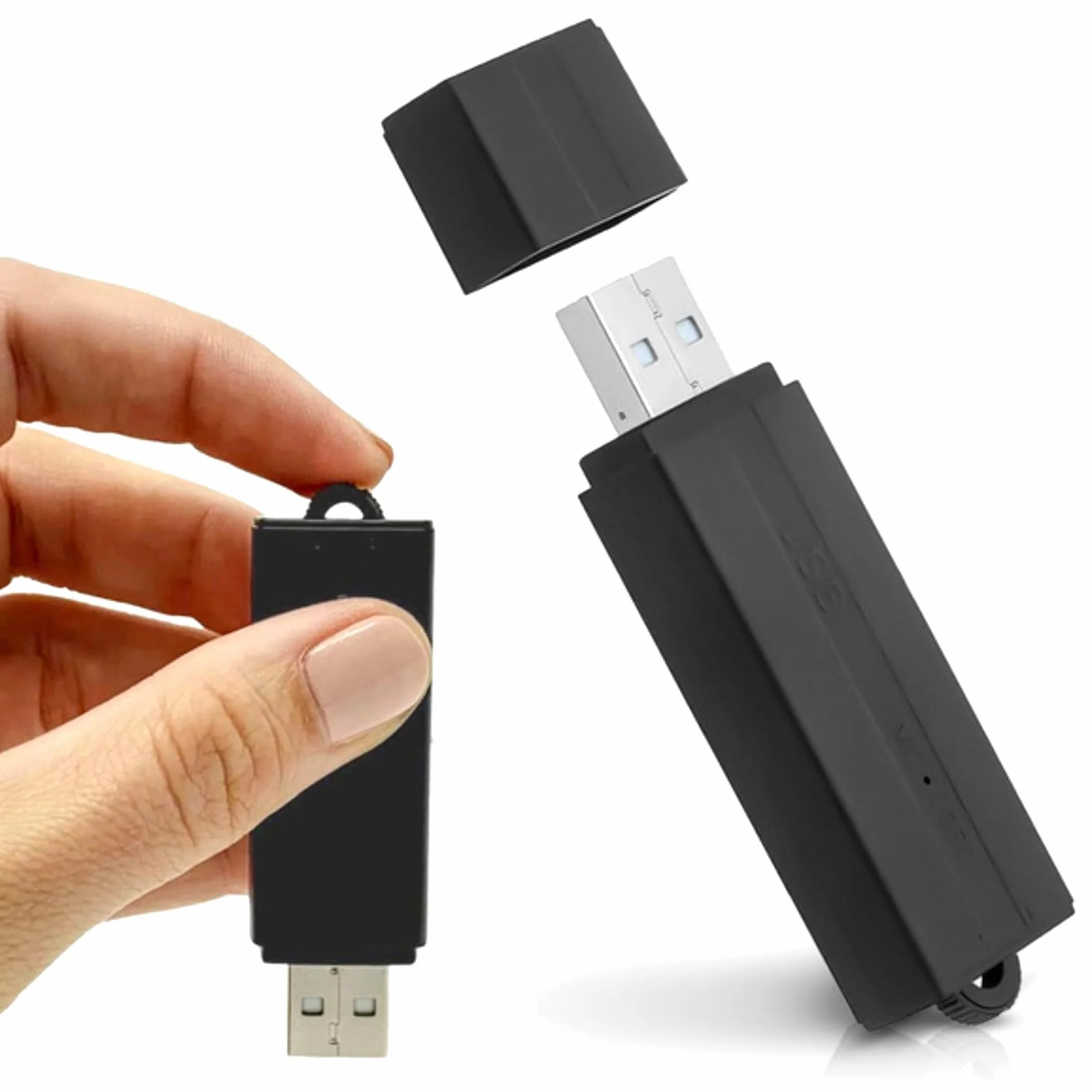 Grabadora de Audio compacta con activación por Voz – 288 Horas de Almacenamiento, 24h de grabación Continua y 25 días en Espera | Sello de Fecha y Hora | Uso Sencillo