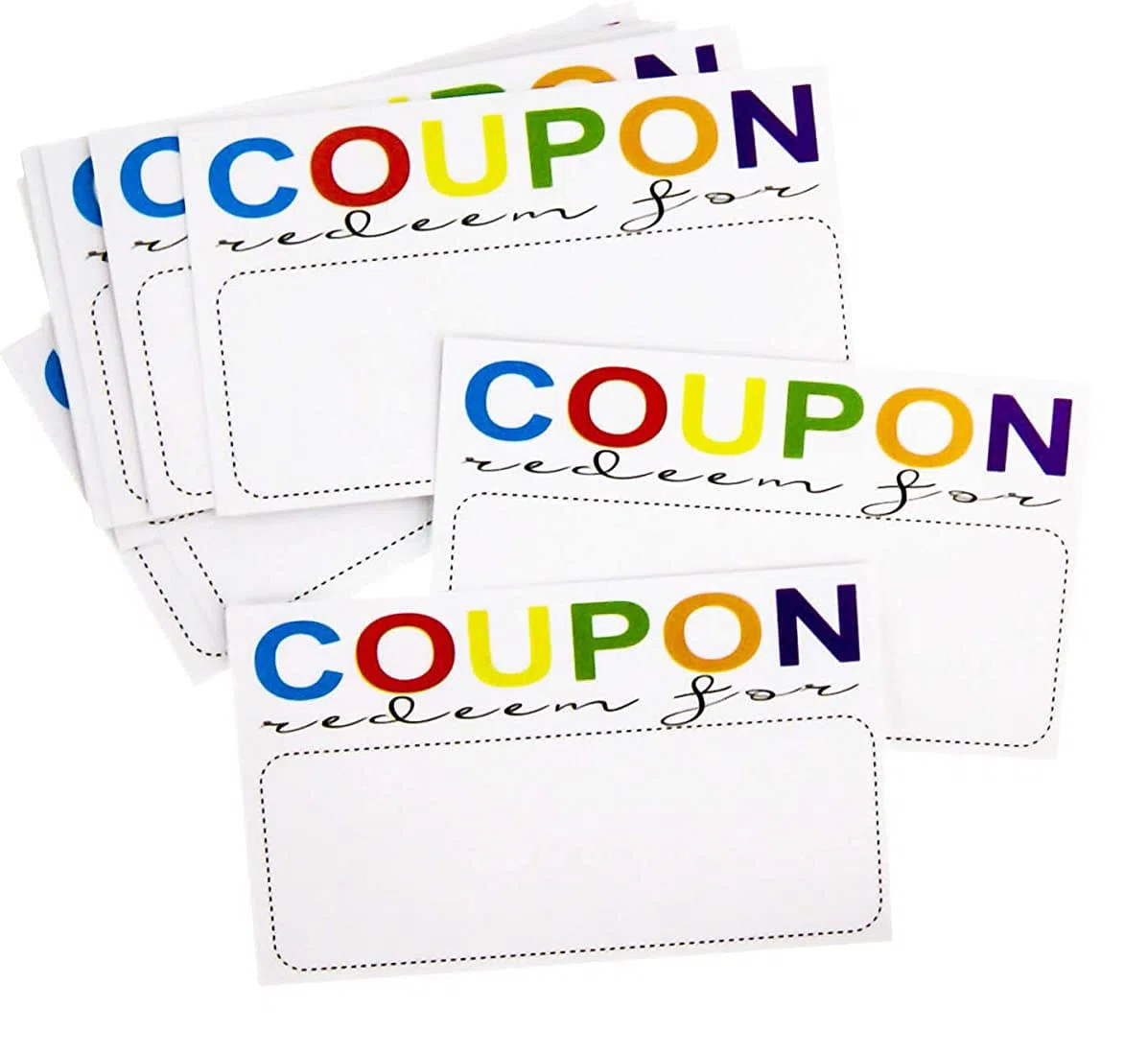 Rxbc2011 - Tarjetas para cupones de negocios en blanco con certificado de regalo, 100 unidades