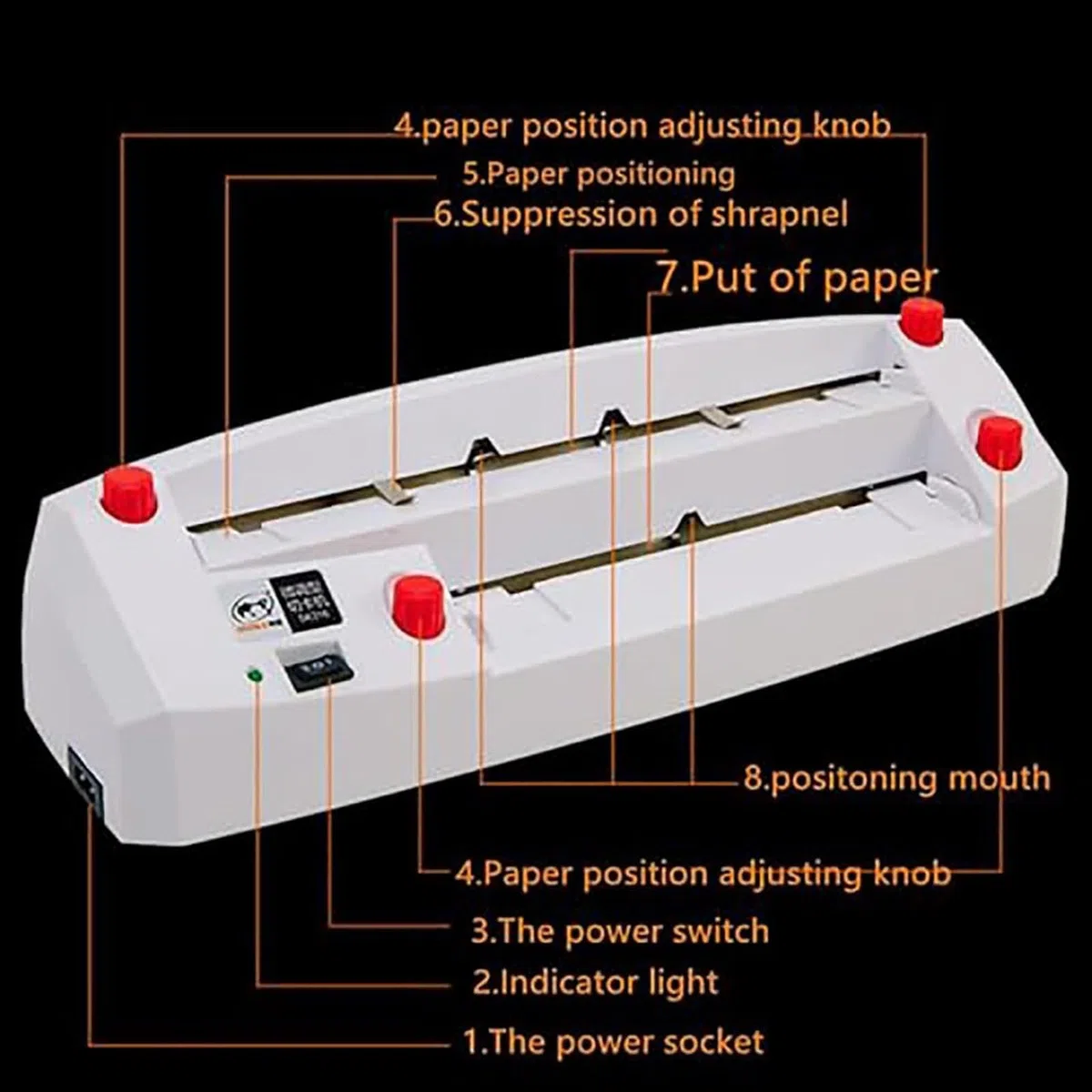 Cortador de papel eléctrico, cortador eléctrico de tarjetas de visita con sistema de 9 hojas, placa de posicionamiento ajustable de 1 a 18 mm, cortador de papel para papel (195-212) x 297 mm, para