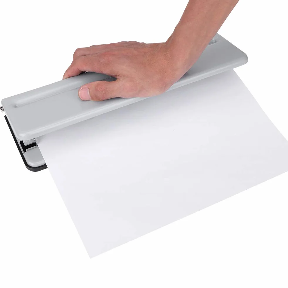 Perforadora Ajustable 12 Agujeros, Capacidad 6 Hojas, Ideal para Papel A4, B5, A5, A7, Práctica y Versátil para Oficina y Escuela
