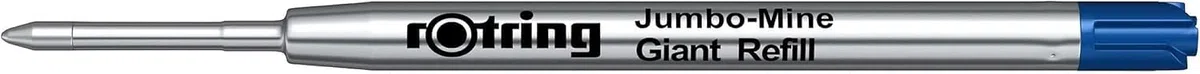 rOtring Bolígrafo 600 y estuche de terciopelo, punta media, tinta negra, bolígrafo de cuerpo totalmente metálico, piedra oscura, agarre estriado antideslizante y barril hexagonal, recargable, juego