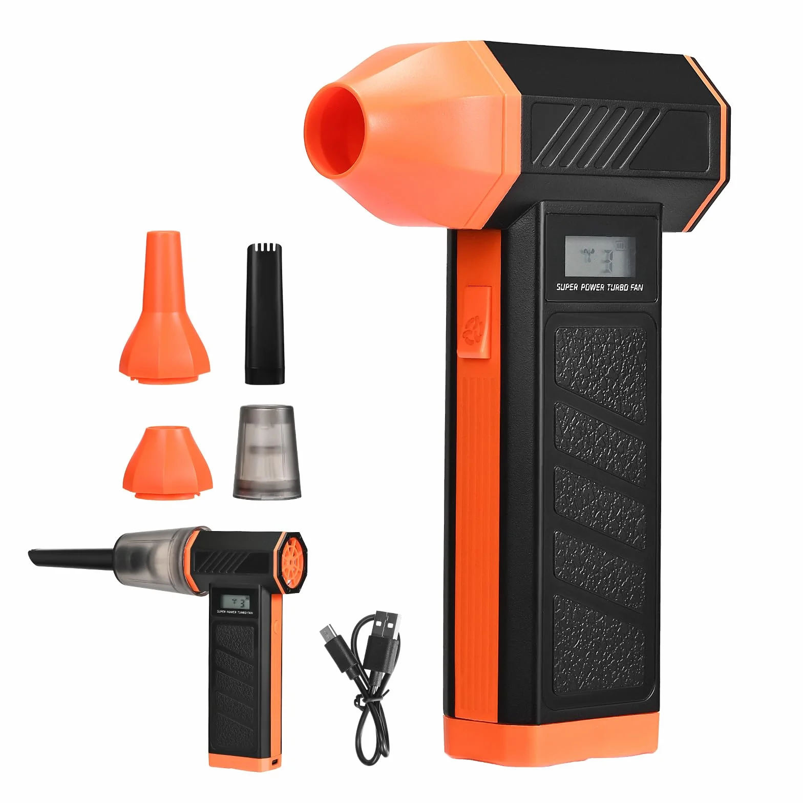 Soplador de Aire portátil y aspiradora 2 en 1, soplador de Aire inalámbrico de 150 000 RPM, Recargable de 5000 mAh, eliminador de Polvo para Limpieza de PC, Teclado, Coche, sofá, hogar.