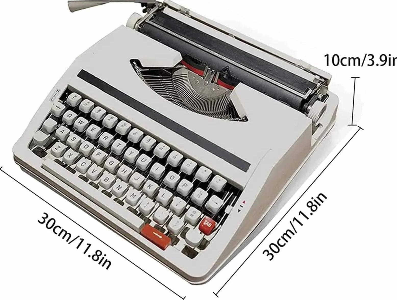 Máquina de Escribir Manual portátil, máquina de Escribir Vintage de Uso Normal, máquina de Escribir mecánica Inglesa, para Ocasiones Especiales en la Oficina en casa Beige