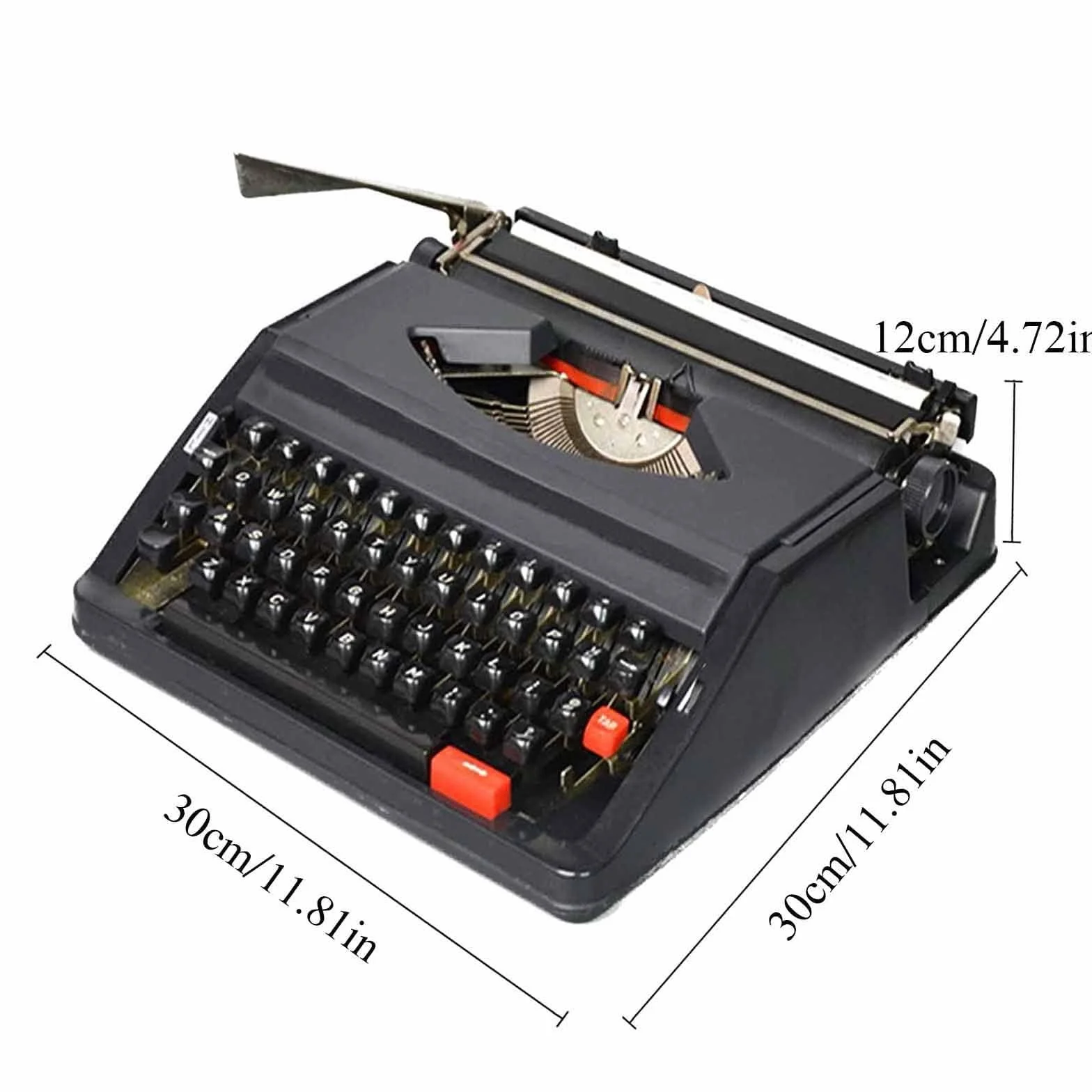 Máquina De Escribir Manual Retro Antigua, Máquina De Escribir Manual Portátil Tradicional, Máquina De Escribir para Un Flujo Nostálgico, Negro