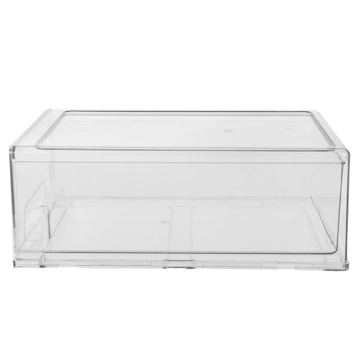 Vaguelly Cajón de almacenamiento apilable, caja de acrílico transparente, organizador de maquillaje, joyas, oficina, papelería, tocador, armario de baño, organización de despensa.