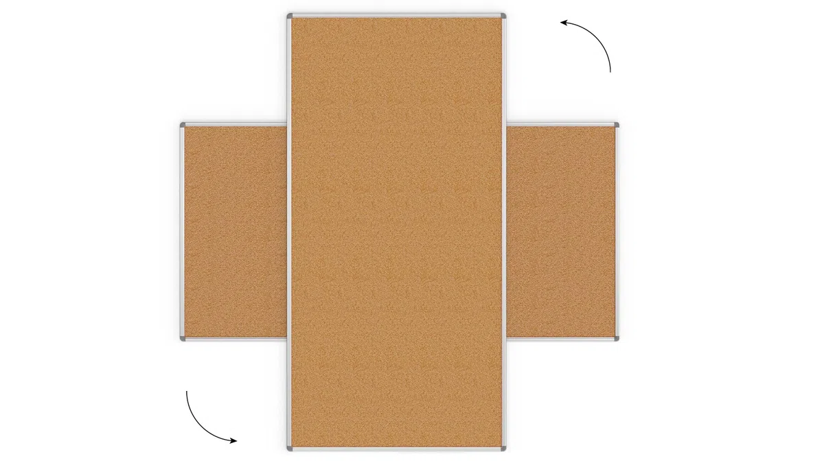 ALLboards Tablón de anuncios de corcho con marco de aluminio | Ideal para oficinas, lugares públicos, hogar | Montaje rápido y sencillo [Corcho marrón-200x100cm]