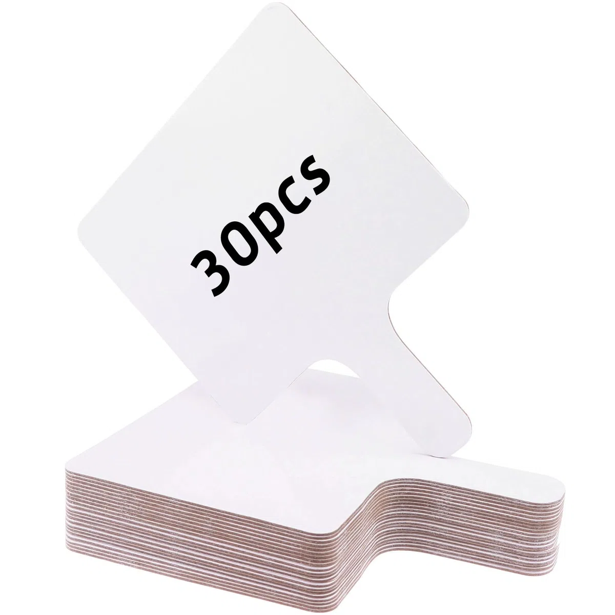 30 palas de respuesta de borrado en seco, palas de mano de doble cara, mini pizarras blancas, pequeñas pizarras blancas, letreros de borrado en seco, paletas de subasta para aula, enseñanza, oficina,